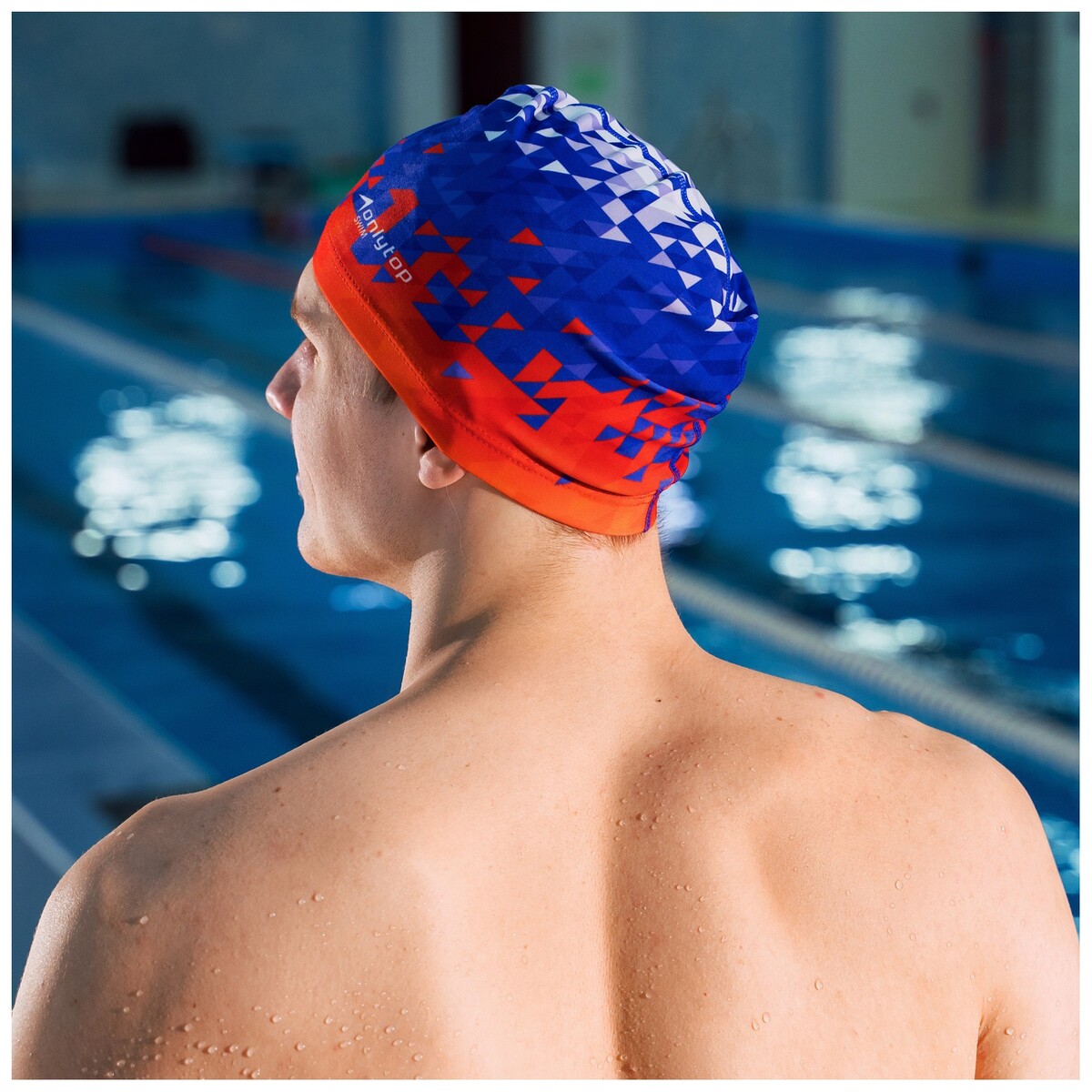 фото Шапочка для плавания взрослая onlytop swim, тканевая, обхват 54-60 см
