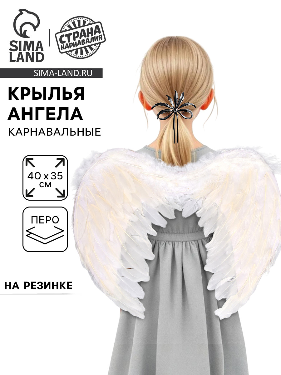 Крылья ангела, 40×35 см, на резинке, белые, Белый
Крылья ангела, 40×35 см, на резинке, белые, Белый