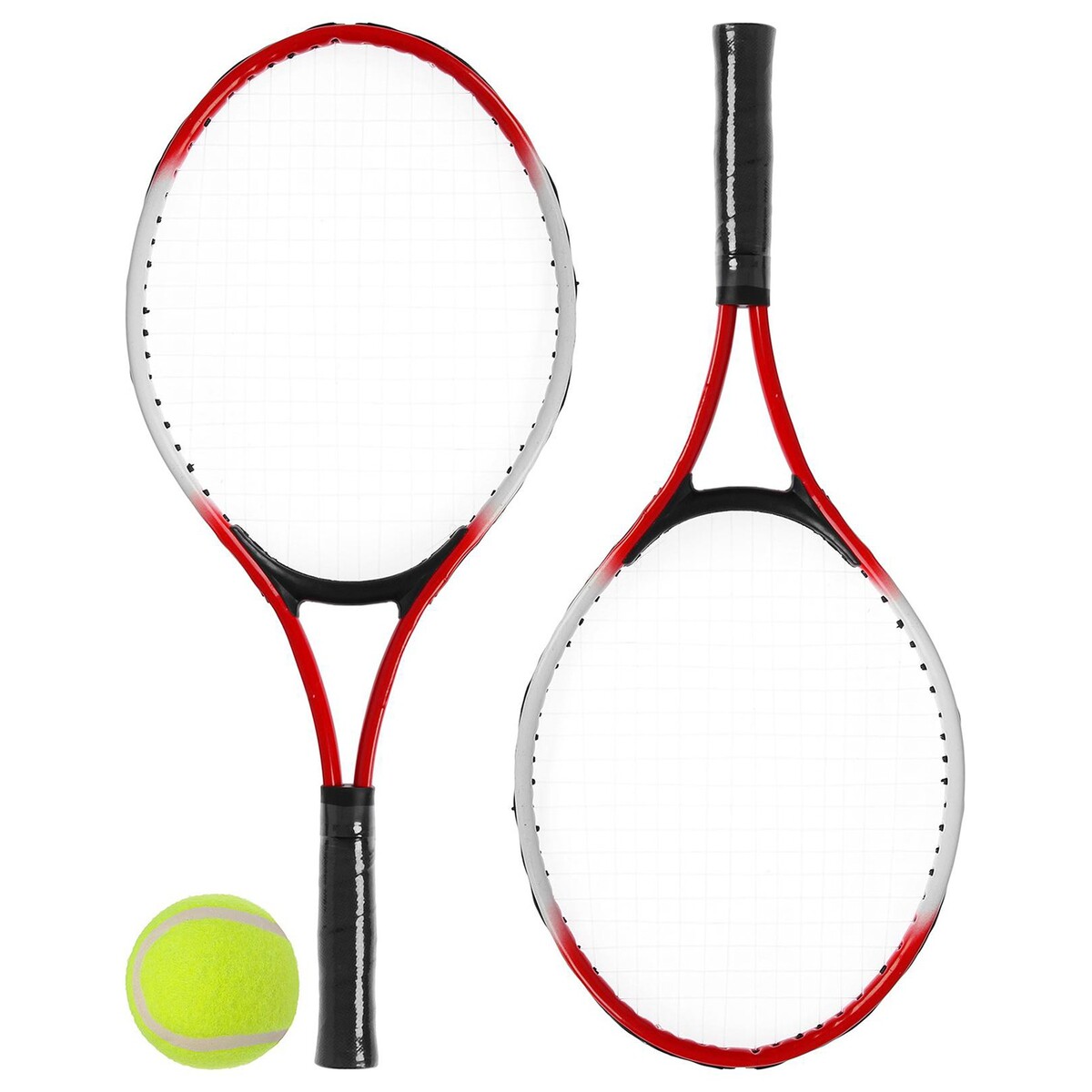 фото Ракетки для большого тенниса onlytop, детские, с мячом, набор 2 шт., цвет красный