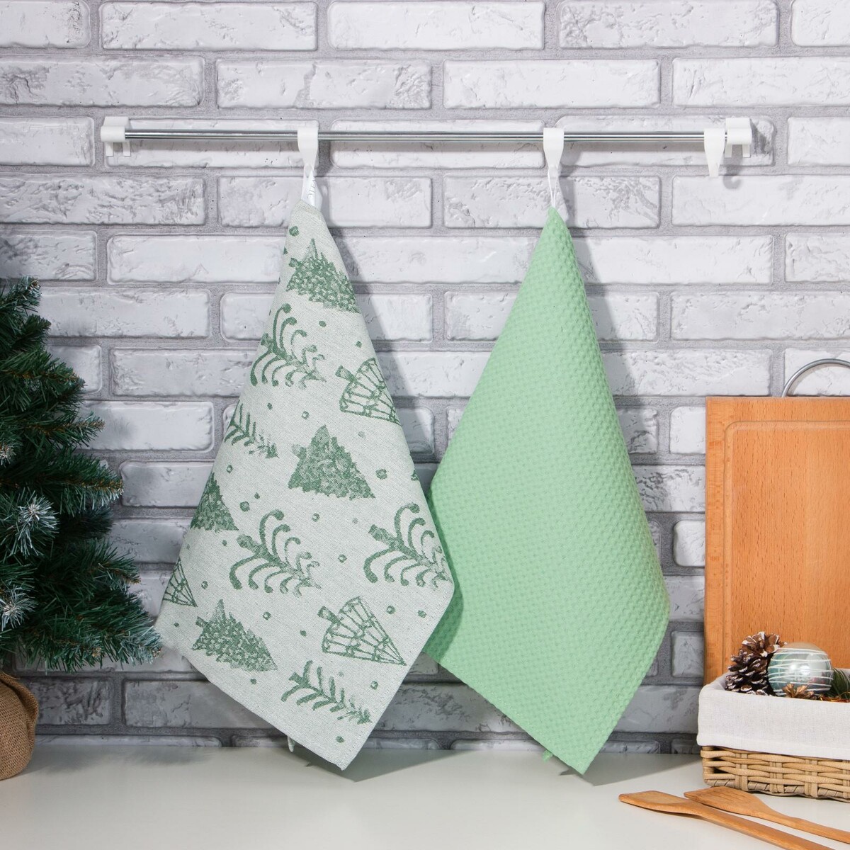 Набор полотенец, Зеленый
Набор полотенец, Зеленый