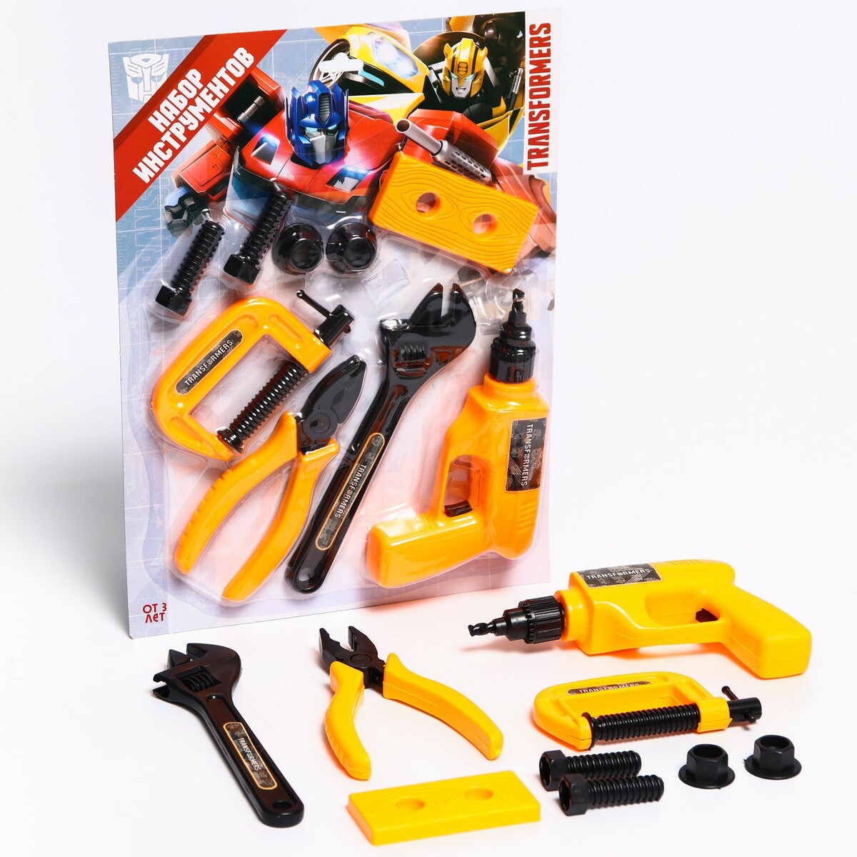 фото Набор строителя с инструментами игровой, 9 предметов, трансформеры hasbro