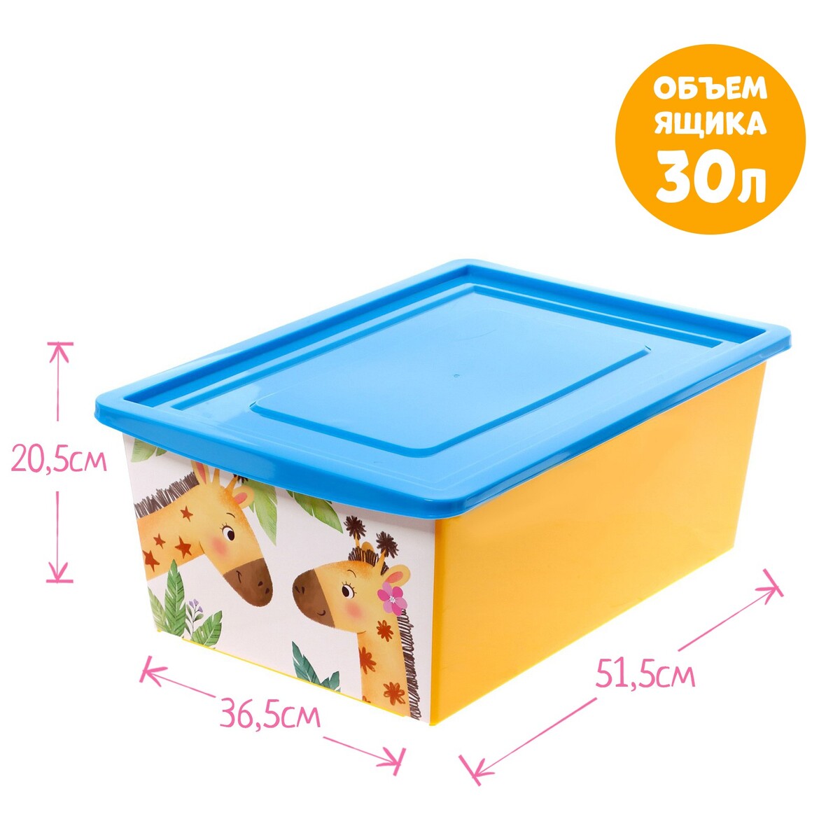 фото Ящик для игрушек, с крышкой, соломон