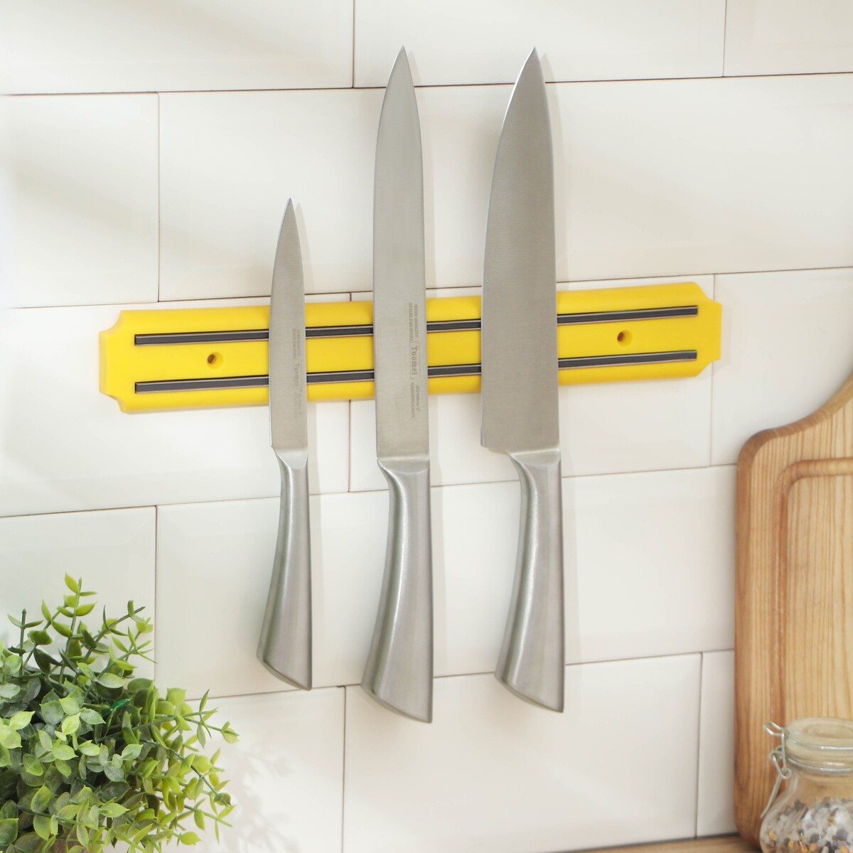 Держатель для ножей магнитный доляна, Желтый
Держатель для ножей магнитный доляна, Желтый