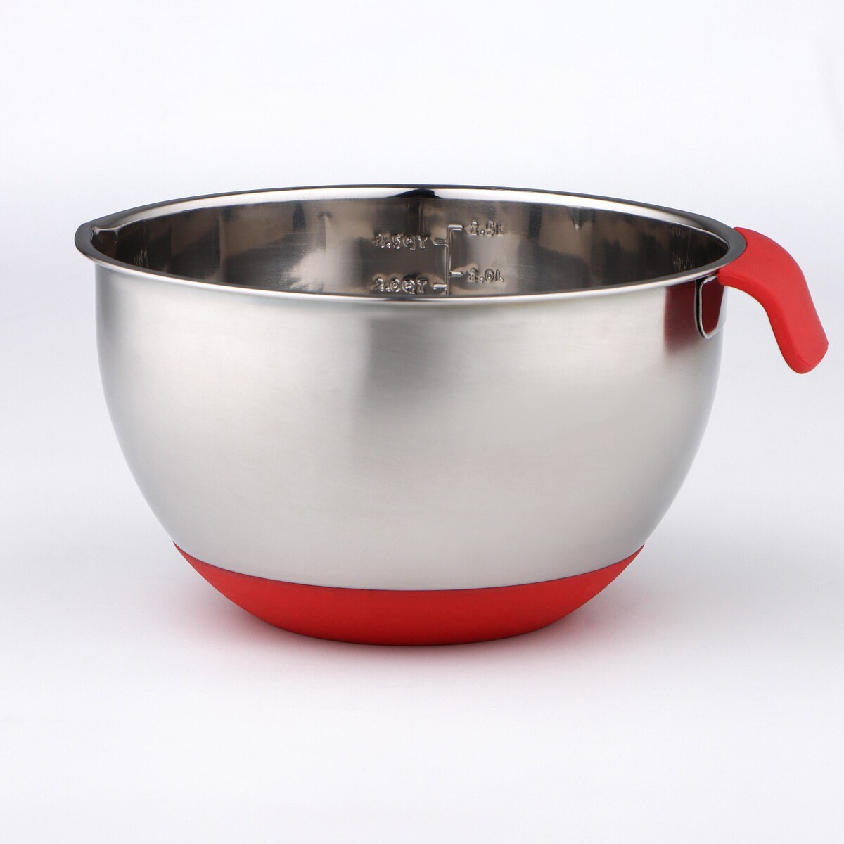 Миска из нержавеющей стали, 2,5 л, 23,5×20,5×11,5 см, с противоскользящим дном и мерной шкалой, силиконовая ручка, Серебристый;хромированный
Миска из нержавеющей стали, 2,5 л, 23,5×20,5×11,5 см, с противоскользящим дном и мерной шкалой, силиконовая ручка, Серебристый;хромированный