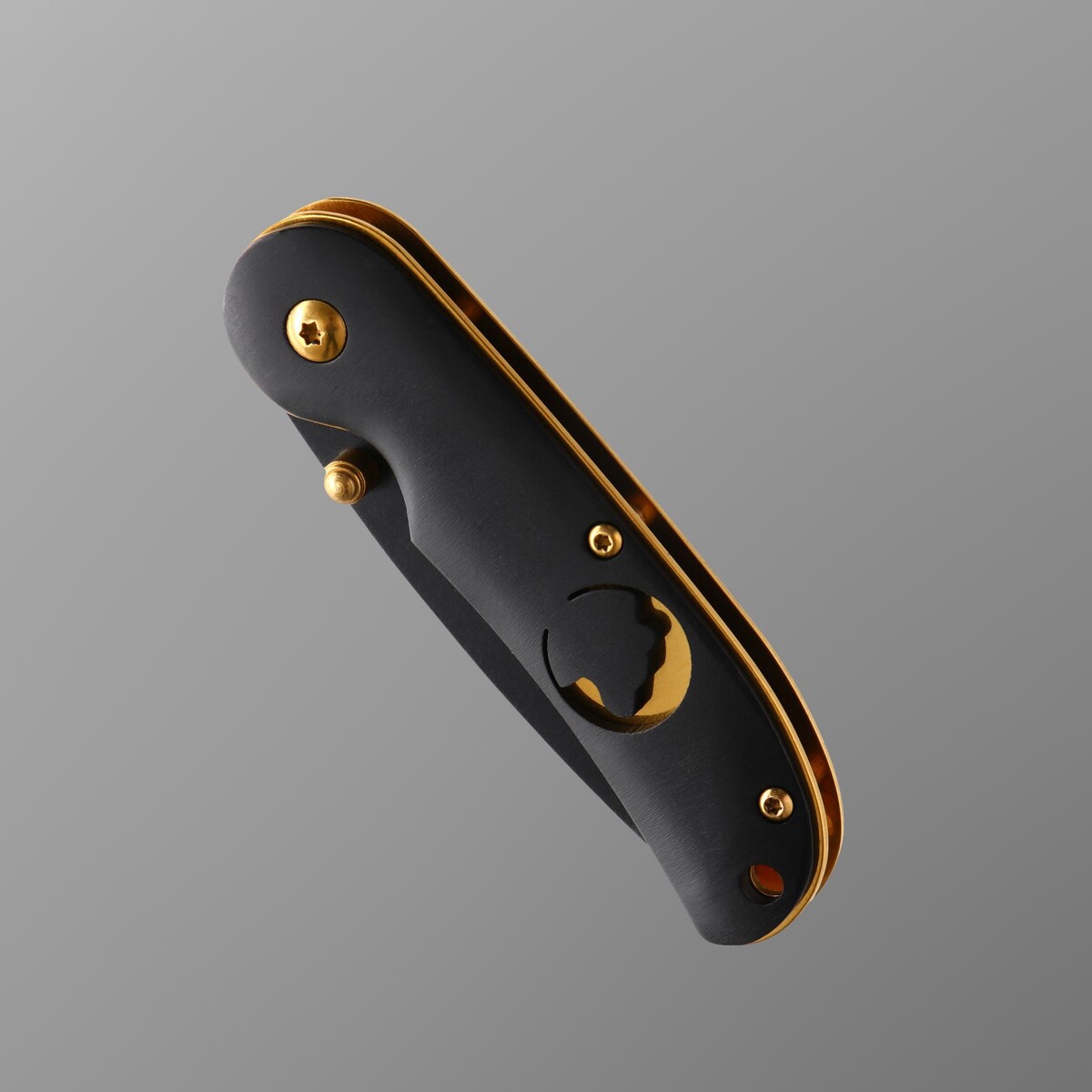 фото Складной нож stinger с клипом, 70 мм, рукоять: сталь, дерево, коробка картон no brand