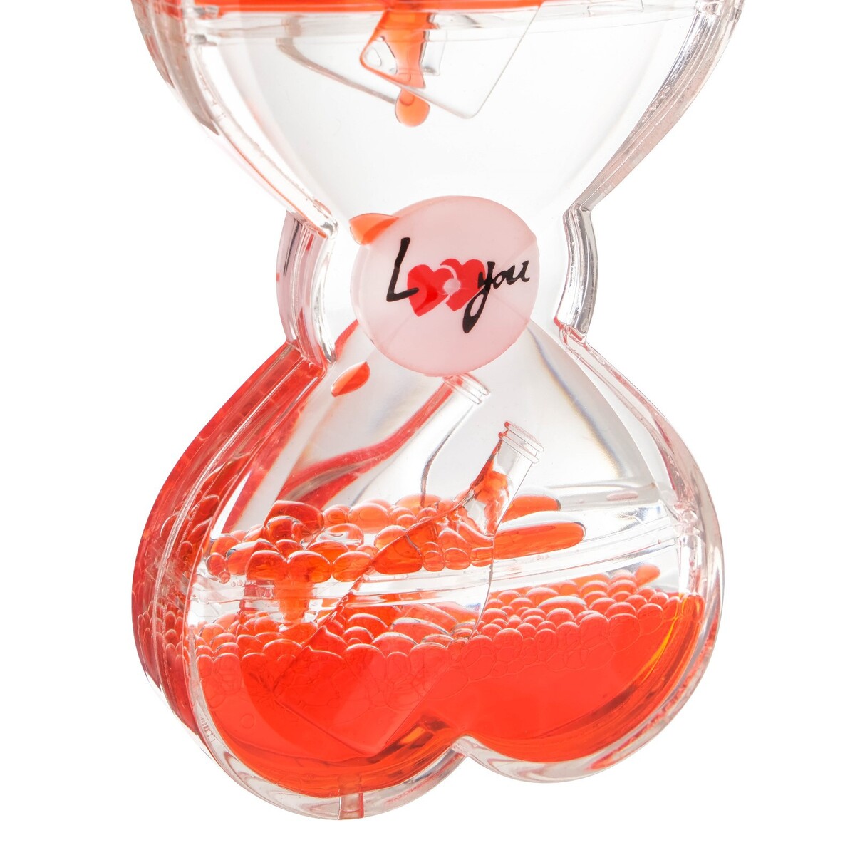 фото Гелевые часы, с мигающим шариком, 13 х 7,5 см, красные no brand
