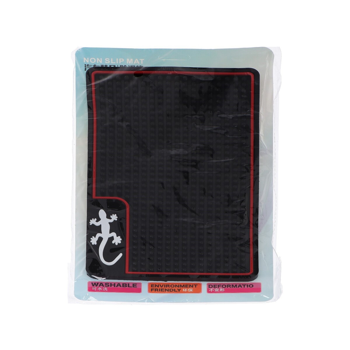фото Массажный коврик подлокотника, ящерица с красной окантовкой, 26×15 см no brand