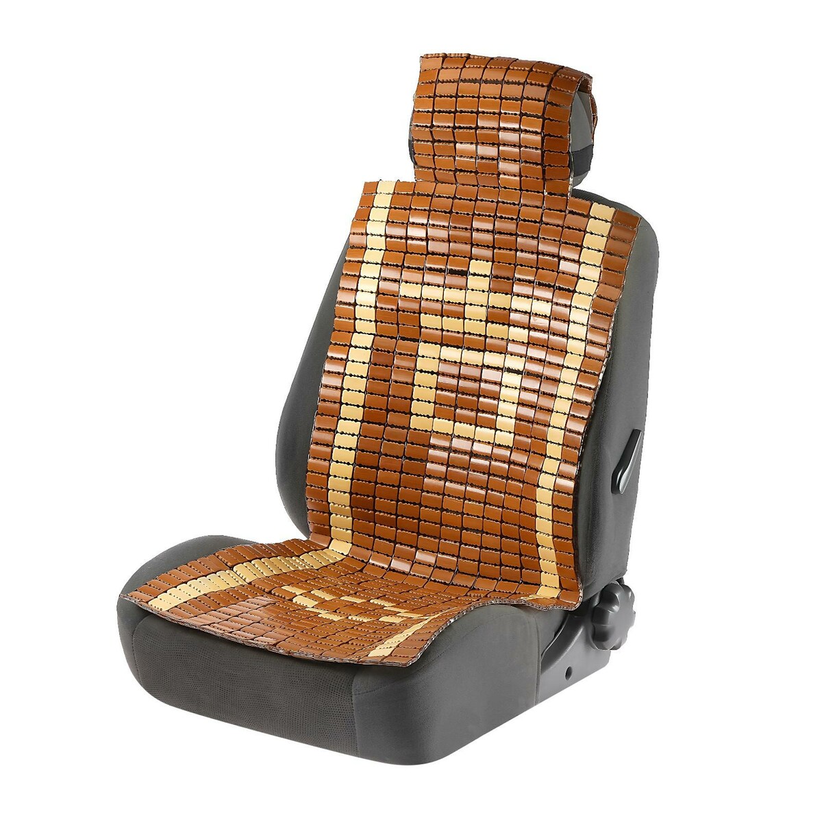 фото Накидка-массажер torso, на сиденье с капюшоном, 43×115 см, бамбук, бежевый