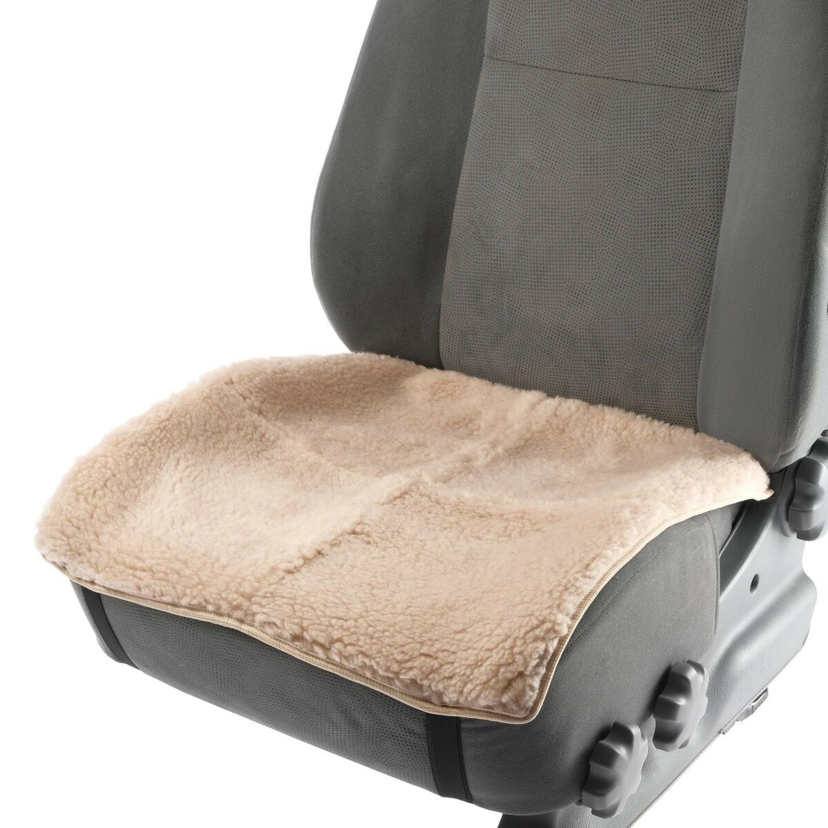 фото Накидка на переднее сиденье, натуральная шерсть, короткий ворс, бежевый no brand