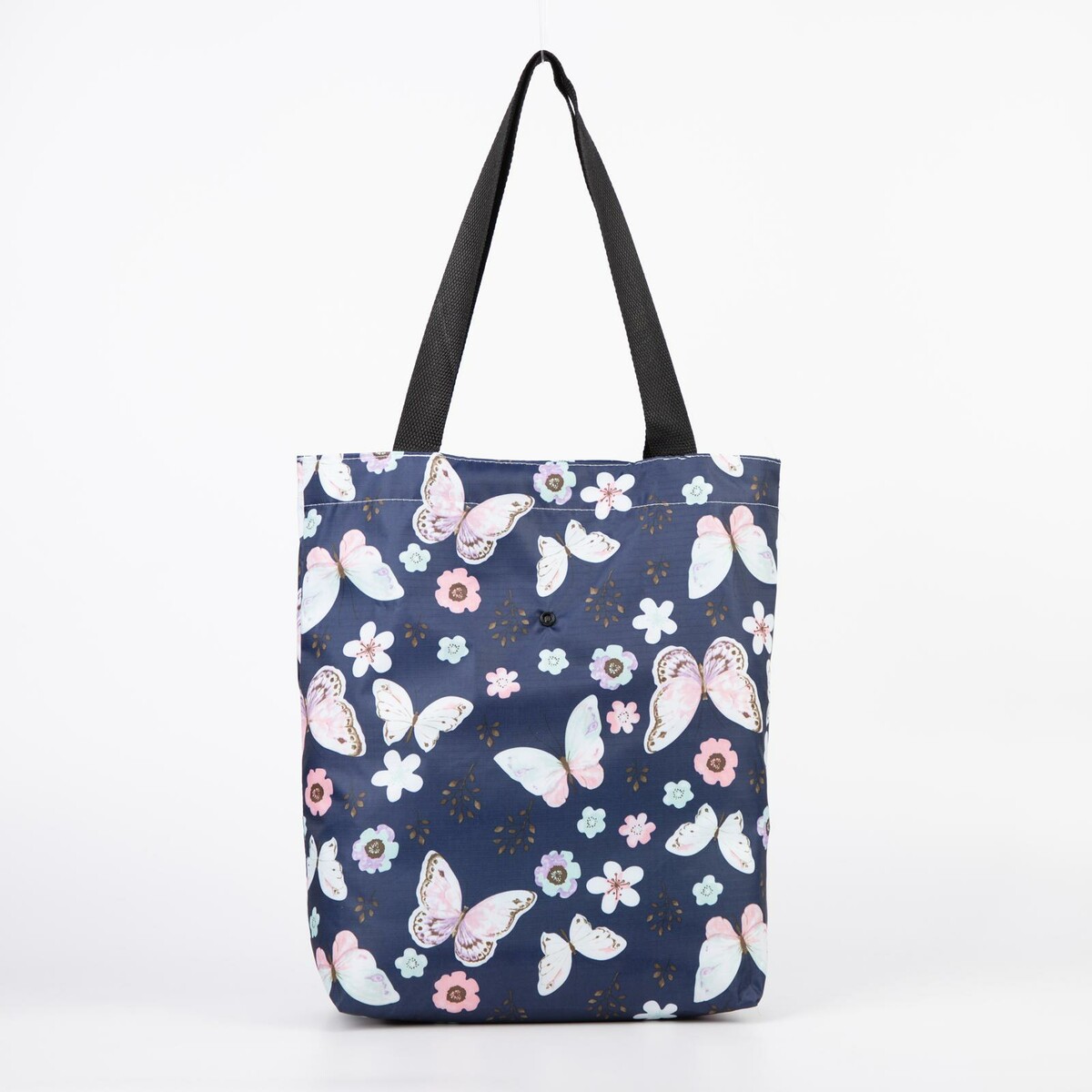 фото Сумка складная на кнопке, водонепроницаемая, цвет синий no brand