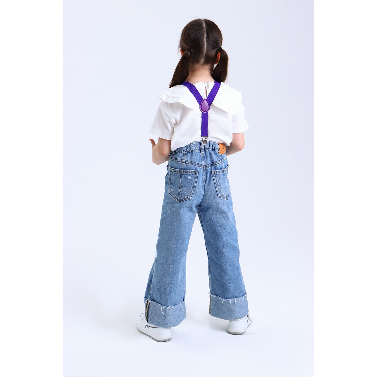 фото Подтяжки детские, ширина 2,5 см, цвет фиолетовый no brand