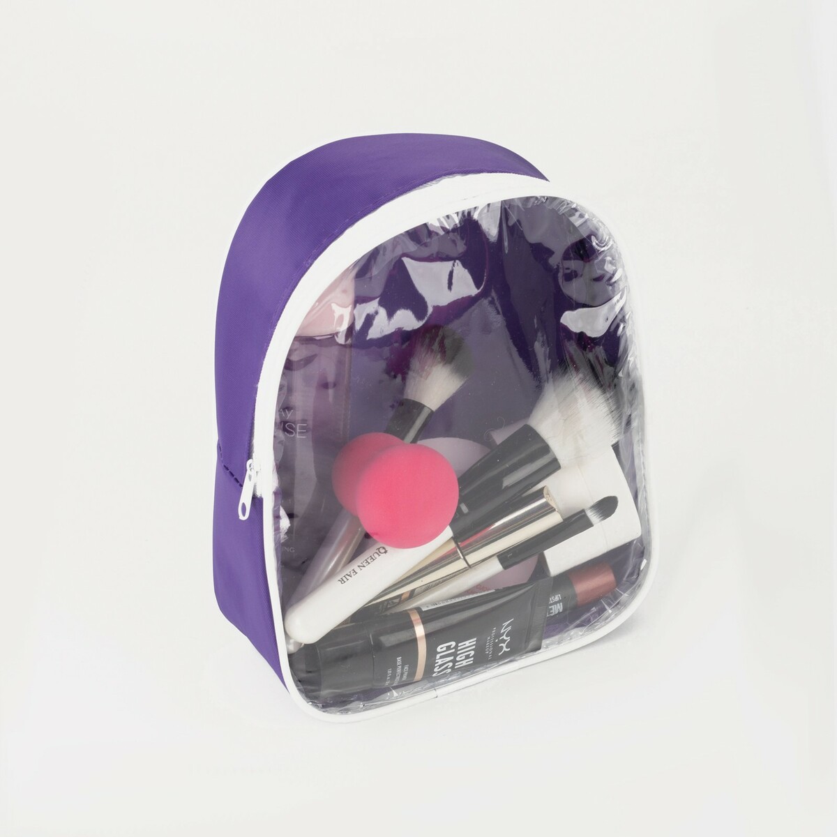 фото Косметичка на молнии, цвет фиолетовый no brand