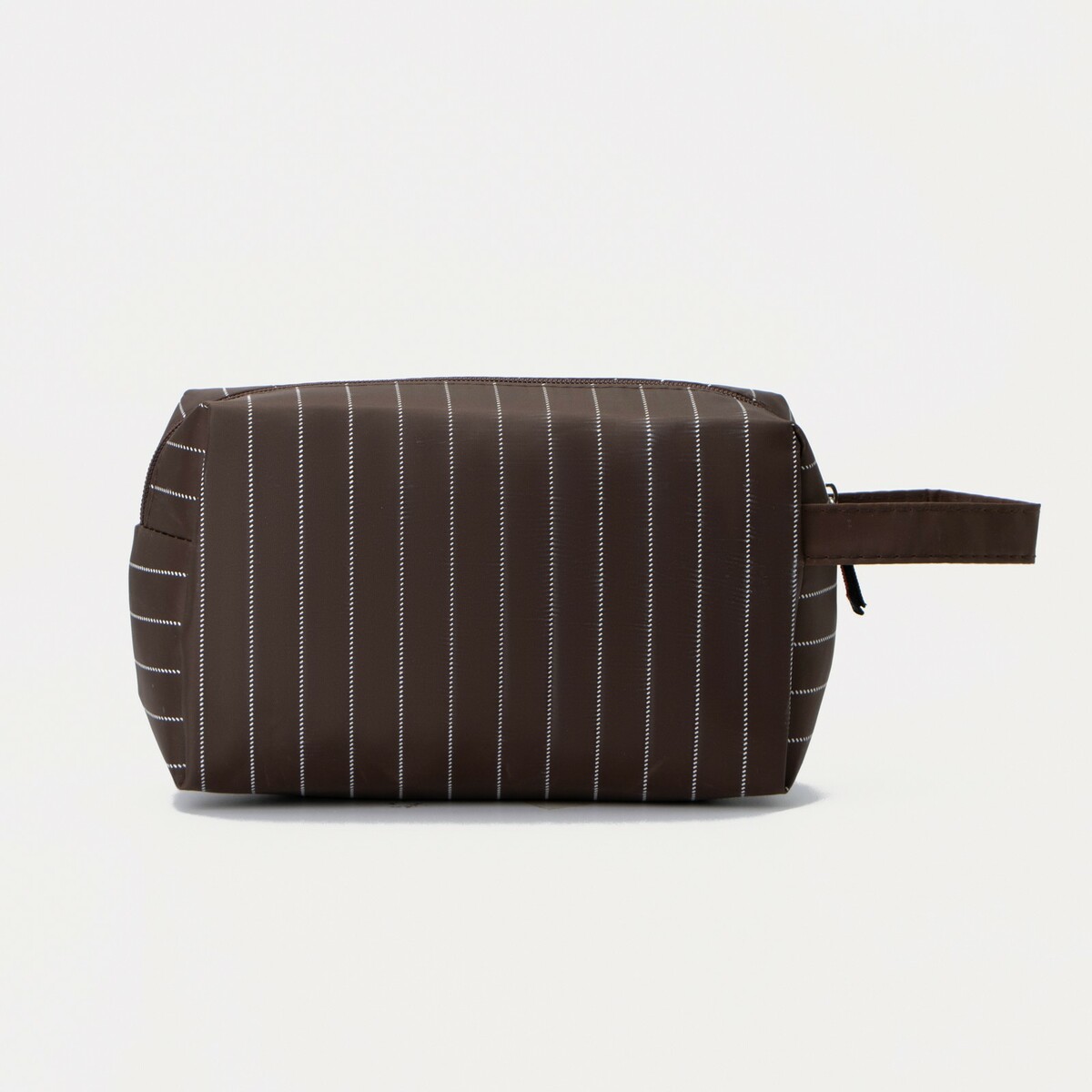 фото Косметичка на молнии, наружный карман, цвет коричневый no brand