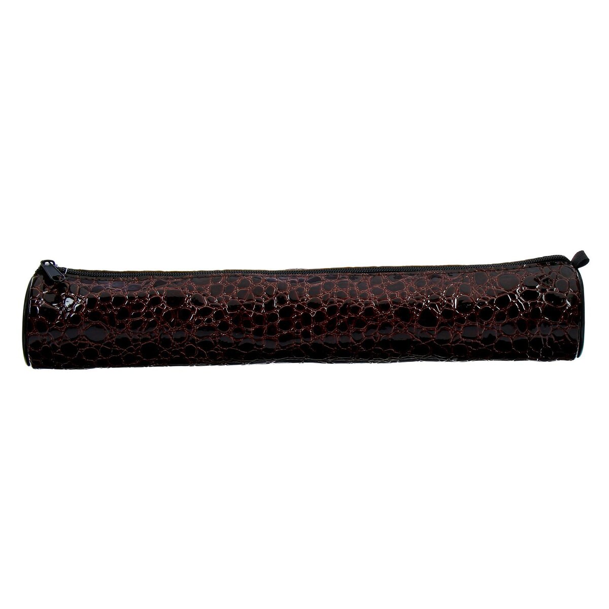 фото Пенал-тубус для кистей, мягкий, 355 х 65 мм, 7к37, кожзам, принт рептилия, глянцевый, коричневый calligrata