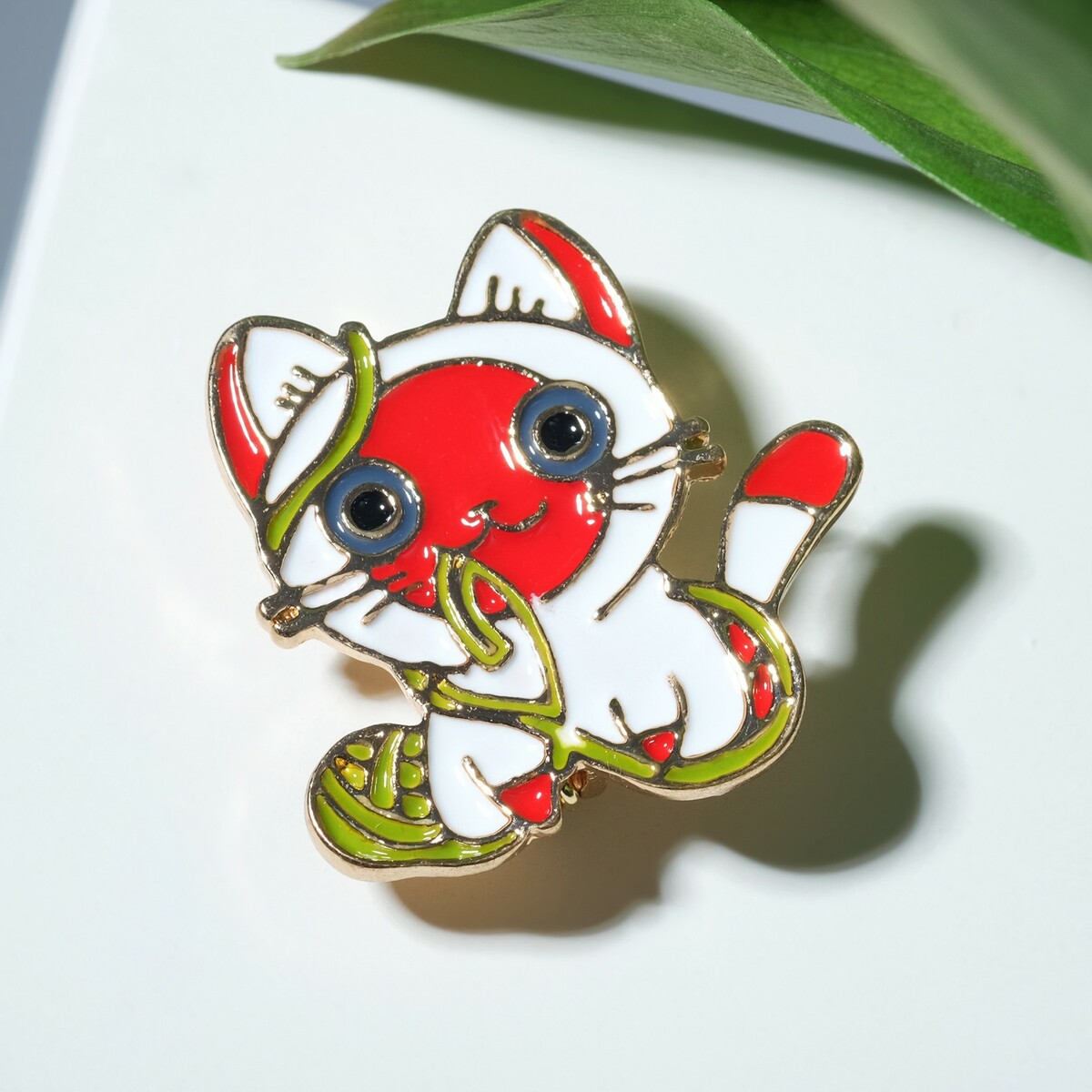 Брошь, Разноцветный 
Брошь, Разноцветный