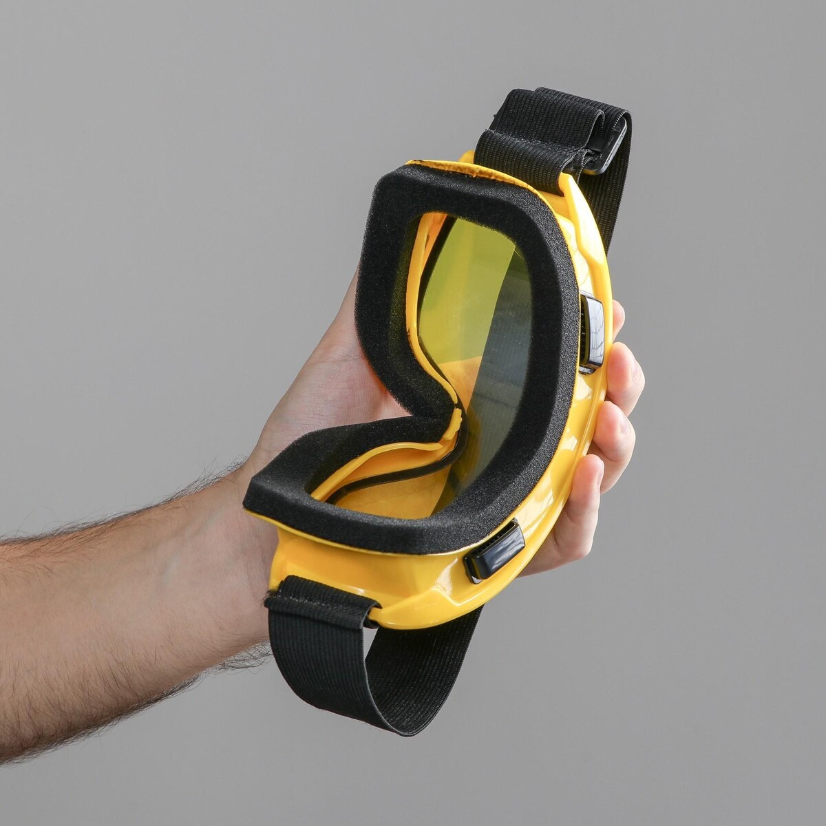 фото Очки-маска для езды на мототехнике, стекло двухслойное желтое, цвет желтый torso