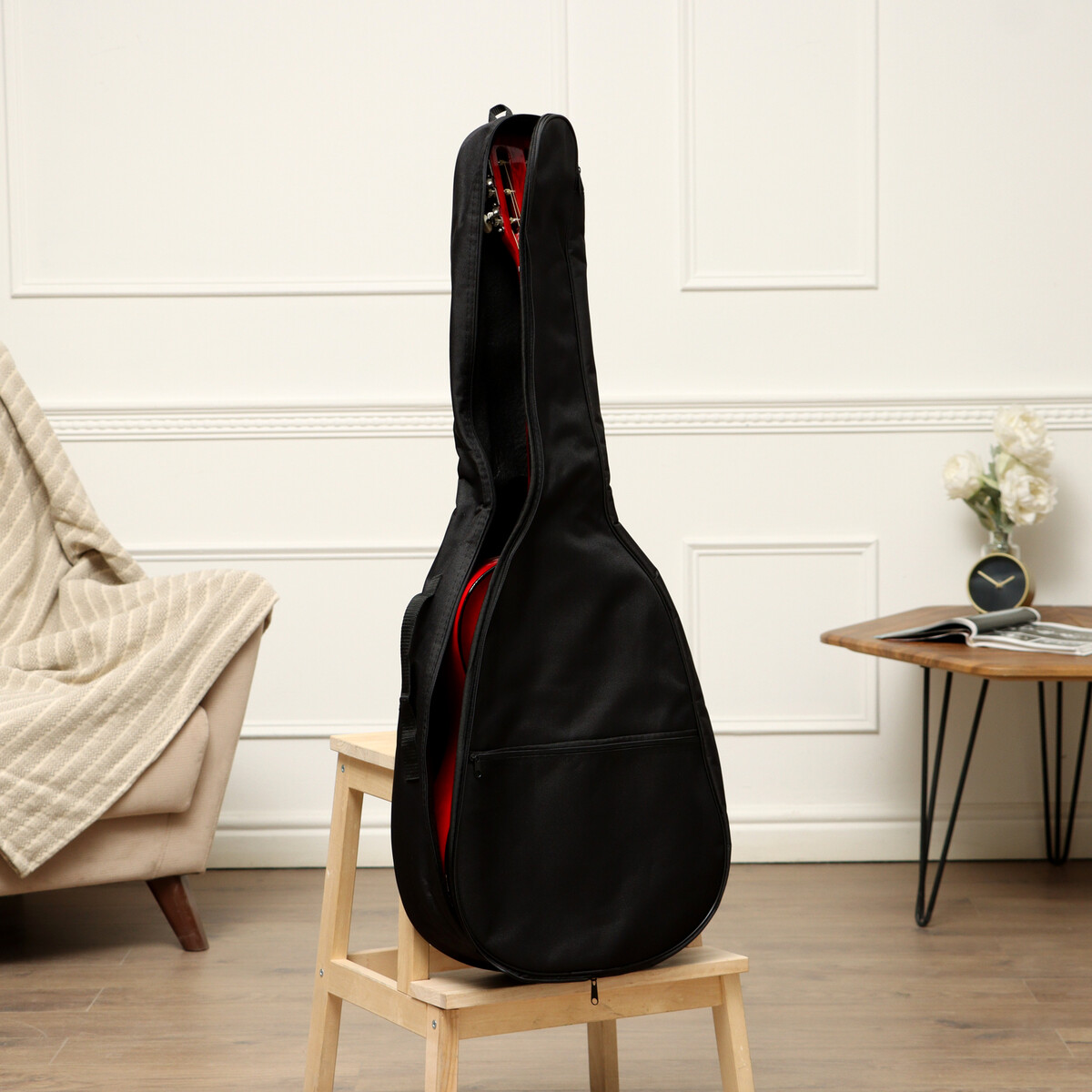 фото Чехол для гитары с мензурой 610 мм, утепленный, 98 х 38 х 12 см music life