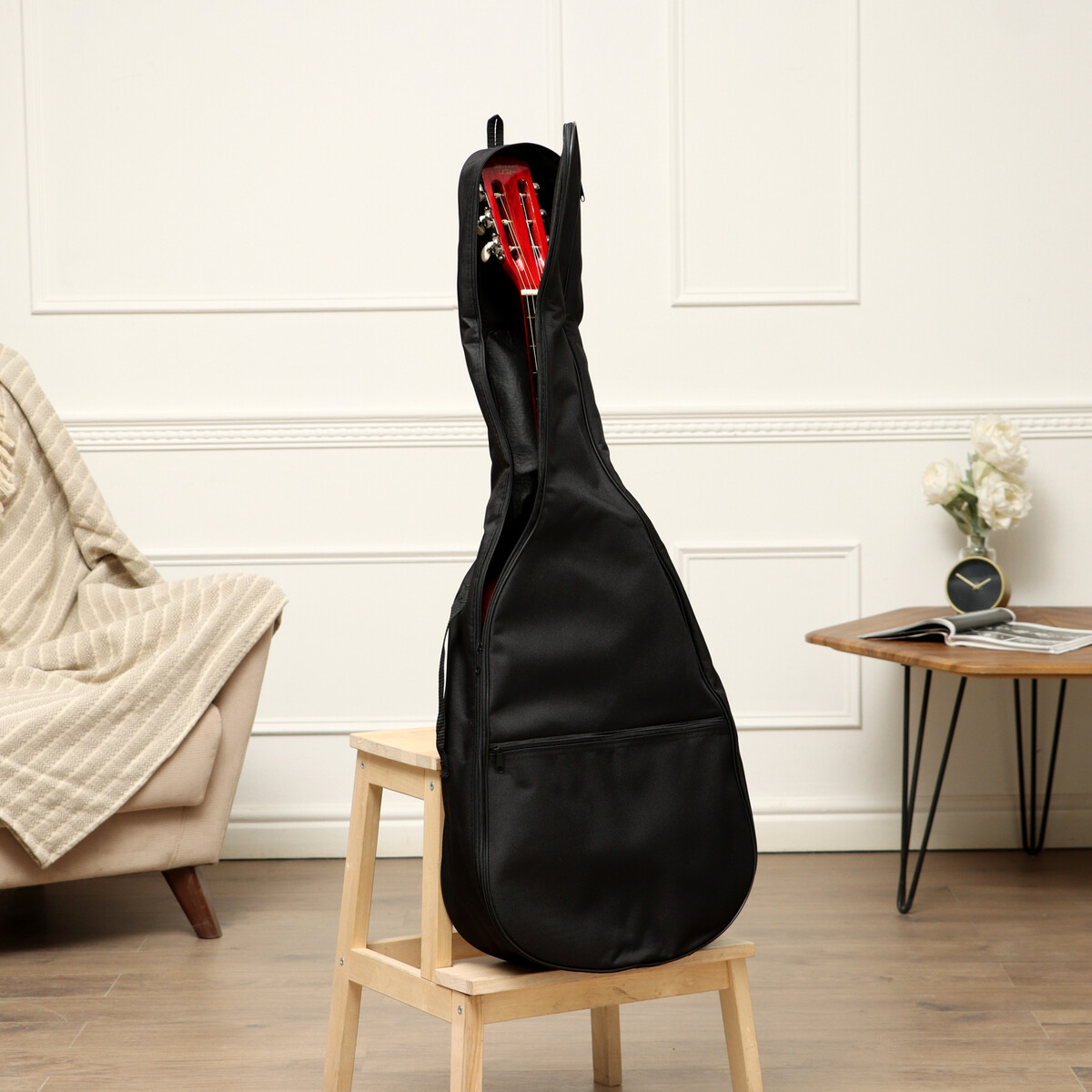 фото Чехол гитарный классический утепленный, с 2 ремнями, 110 х 42 х 13 см music life