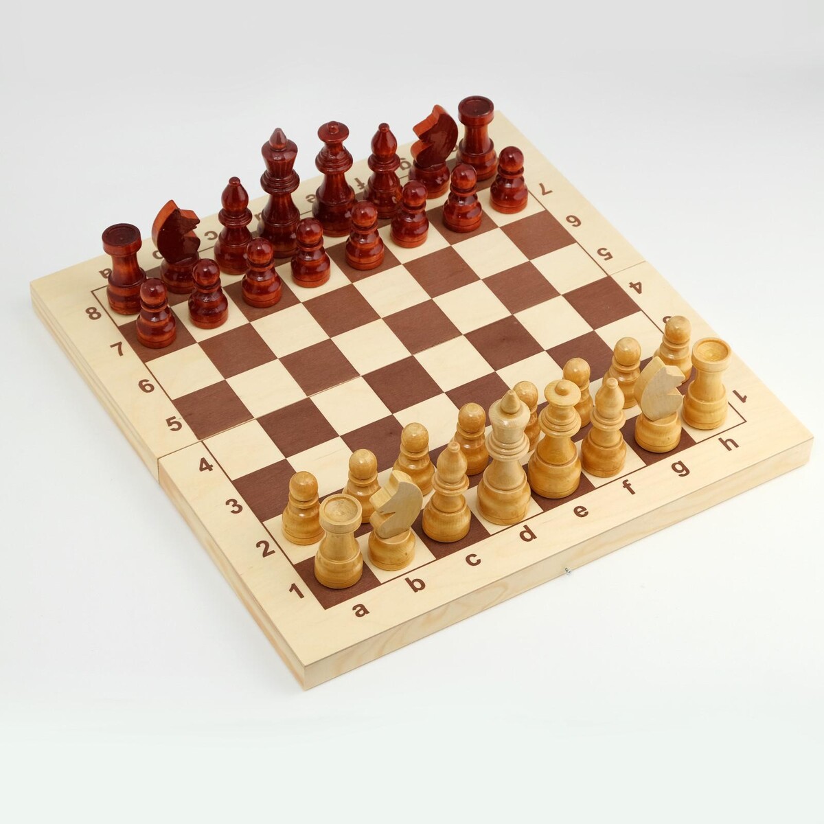 фото Шахматы деревянные гроссмейстерские, турнирные 43 х 43 см, король h-11.5 см, пешка h-5.6 см no brand