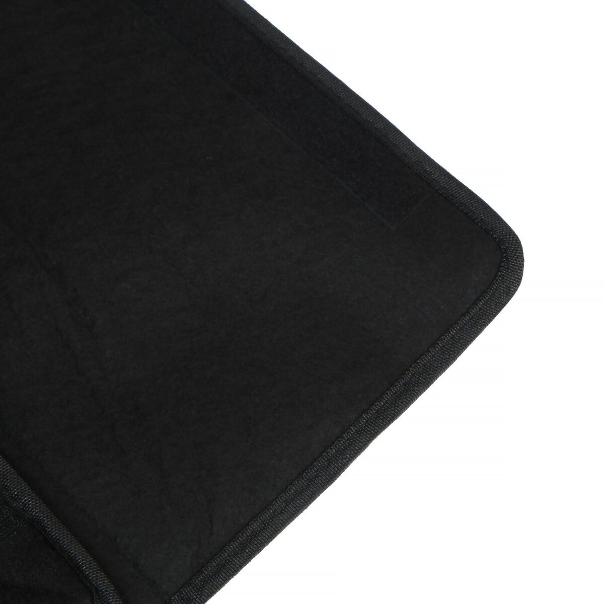 фото Органайзер саквояж в багажник автомобиля, 40×32×30 см, экокожа, черный с белой строчкой no brand