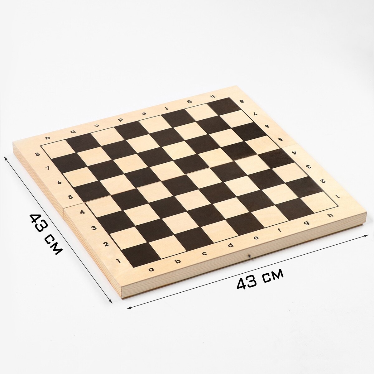 фото Шахматная доска турнирная, 43 х 43 х 5.2 см no brand