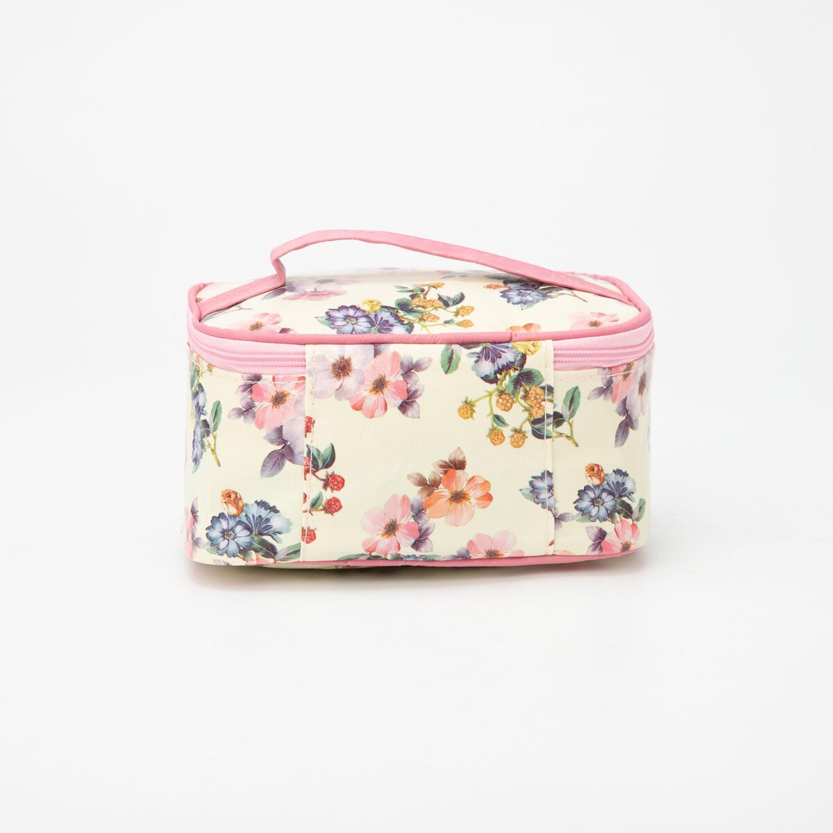 фото Косметичка на молнии, с зеркалом, цвет бежевый no brand