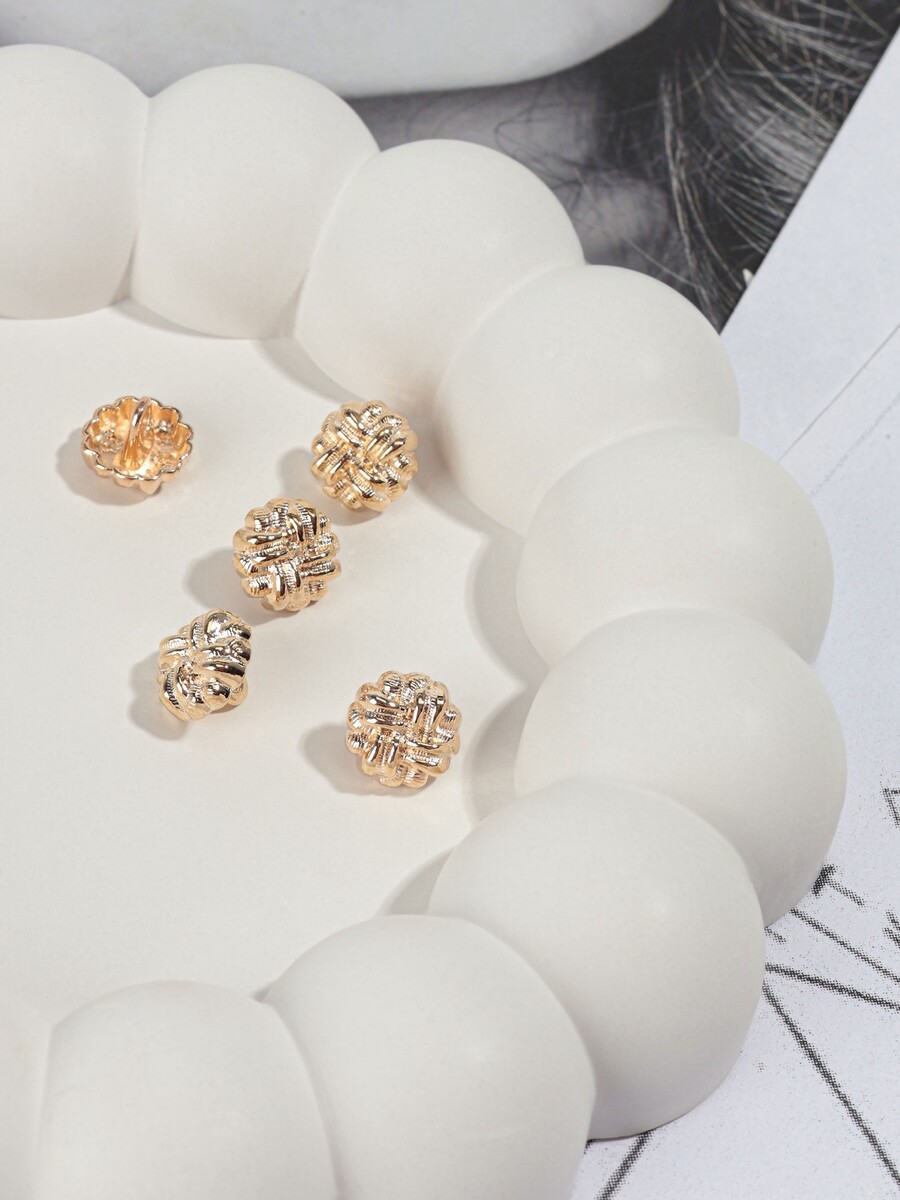 Пуговицы на ножке, металлические, d=11 мм, набор 5 шт., цвет золотой, Золотистый
Пуговицы на ножке, металлические, d=11 мм, набор 5 шт., цвет золотой, Золотистый