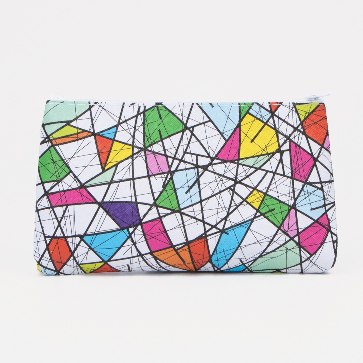 фото Косметичка на молнии, цвет белый/разноцветный no brand