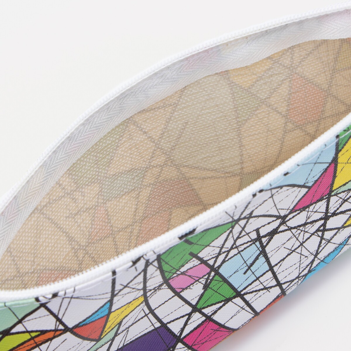 фото Косметичка на молнии, цвет белый/разноцветный no brand