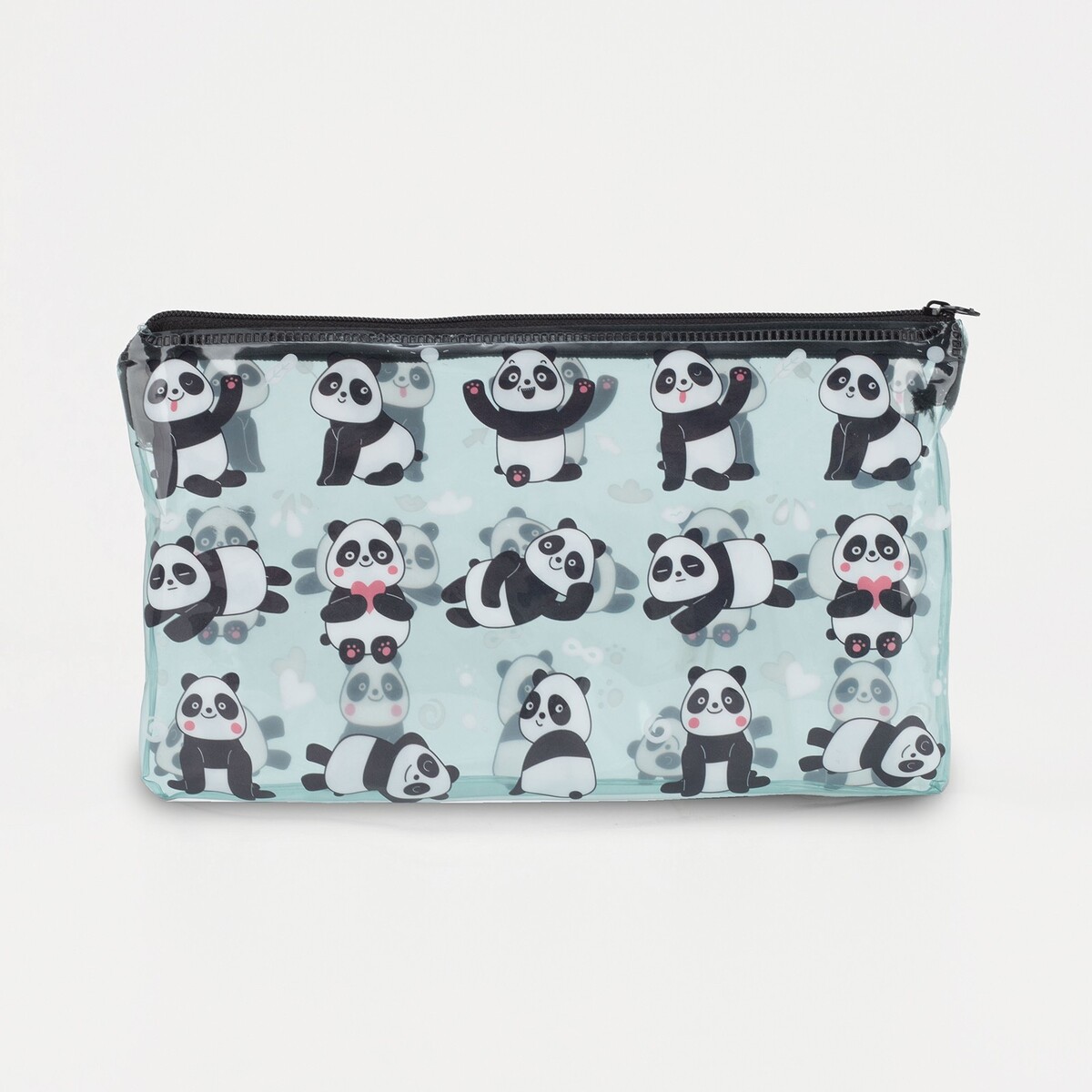 фото Косметичка на молнии, цвет голубой/черный no brand