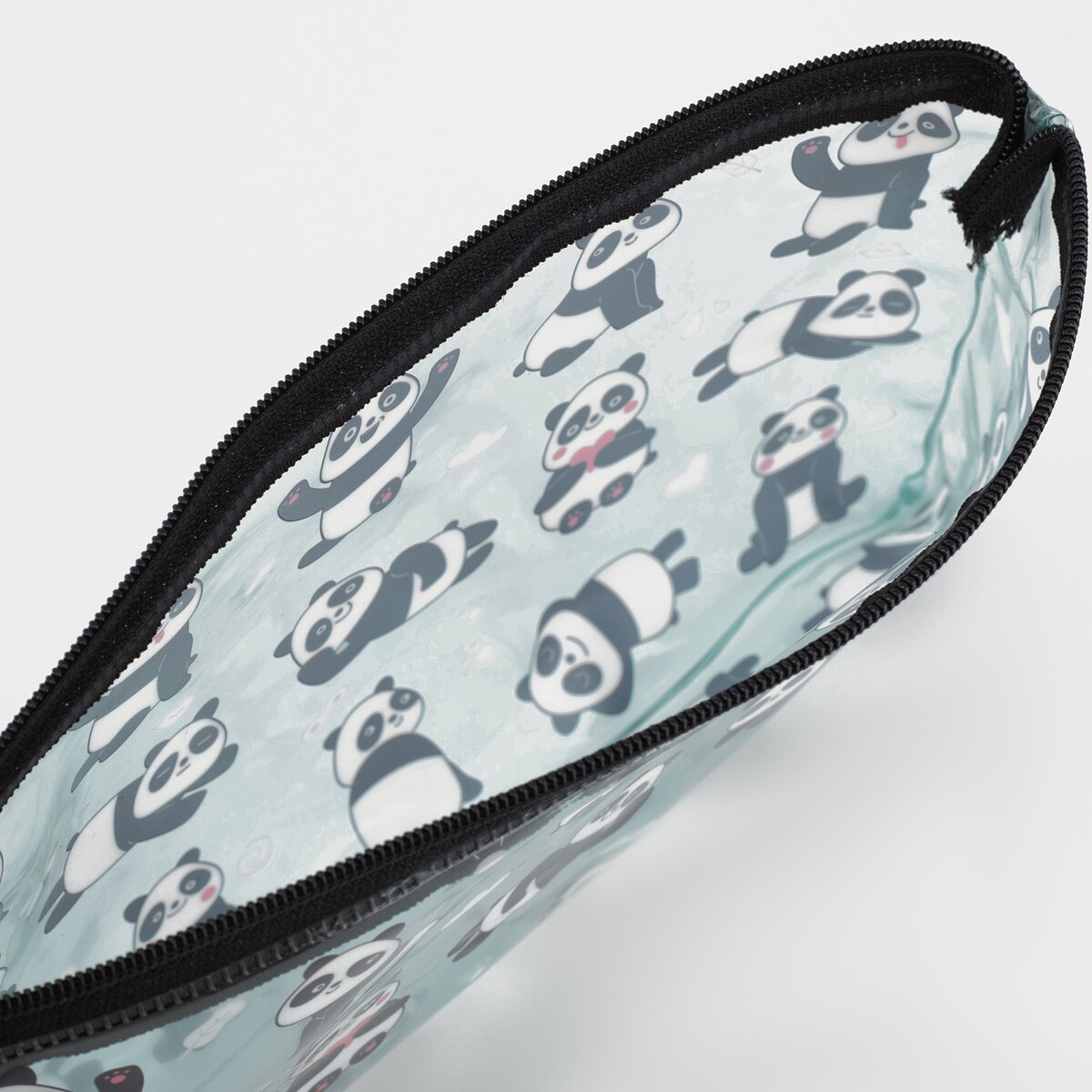 фото Косметичка на молнии, цвет голубой/черный no brand