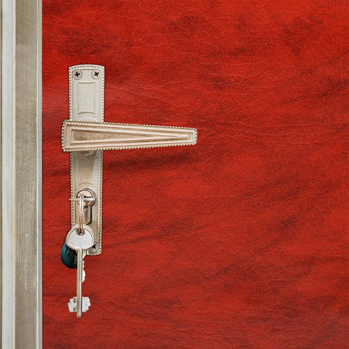 фото Комплект для обивки дверей 110 × 205 см: иск.кожа, поролон 5 мм, гвозди, струна, терракот, no brand