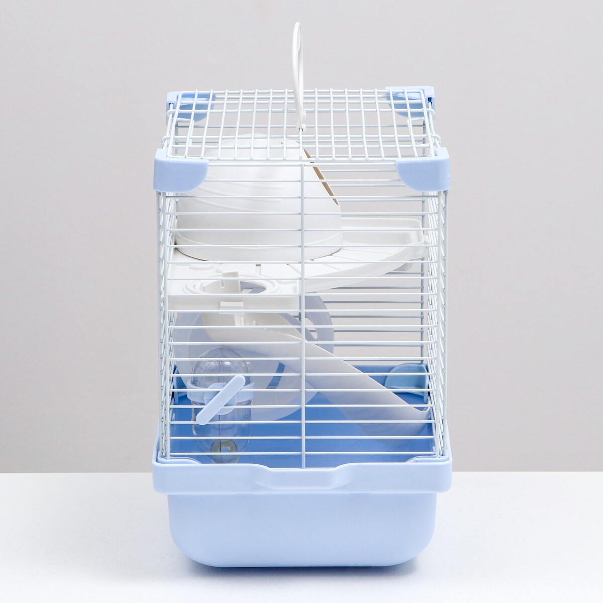 фото Клетка для грызунов укомплектованная, 23 х 19 х 28 см, голубая пижон