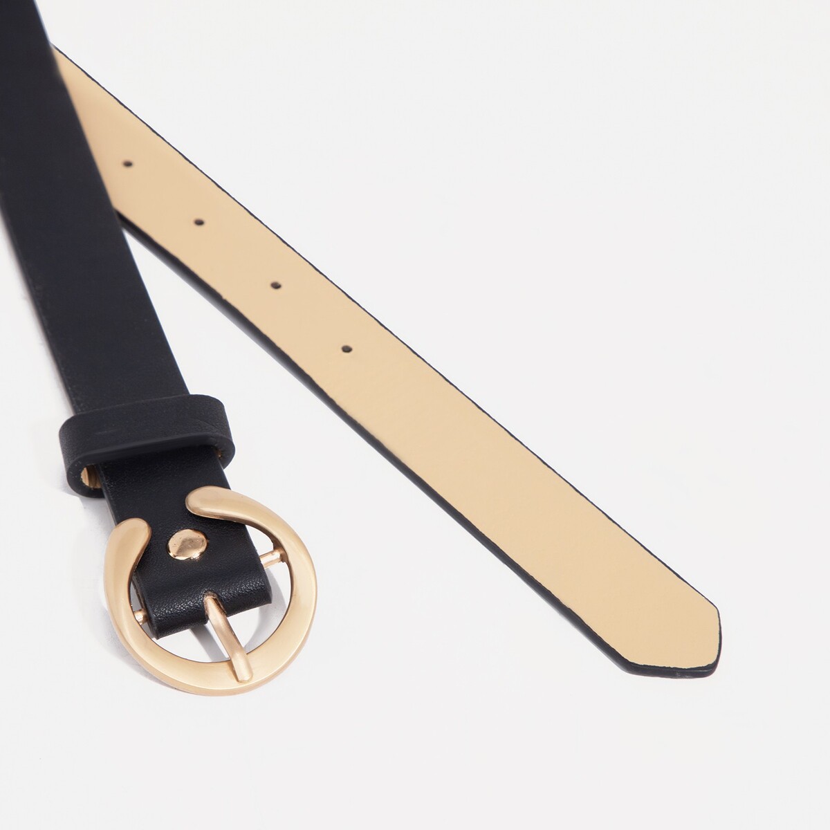 фото Ремень женский, ширина 2,3 см, винт, цвет черный no brand