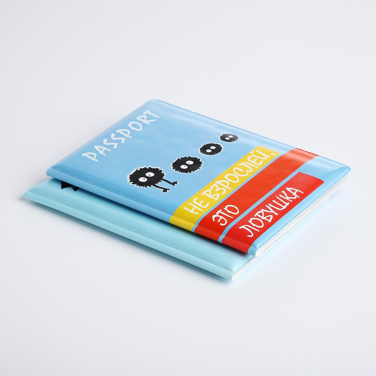 фото Подарочный набор: 2 обложки для паспорта, цвет голубой no brand