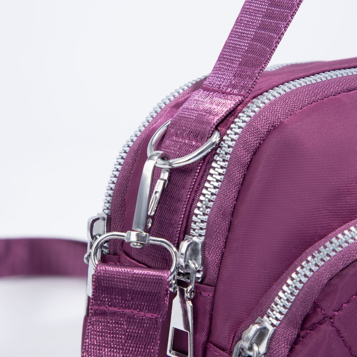 фото Сумка кросс-боди на молнии, цвет фиолетовый no brand