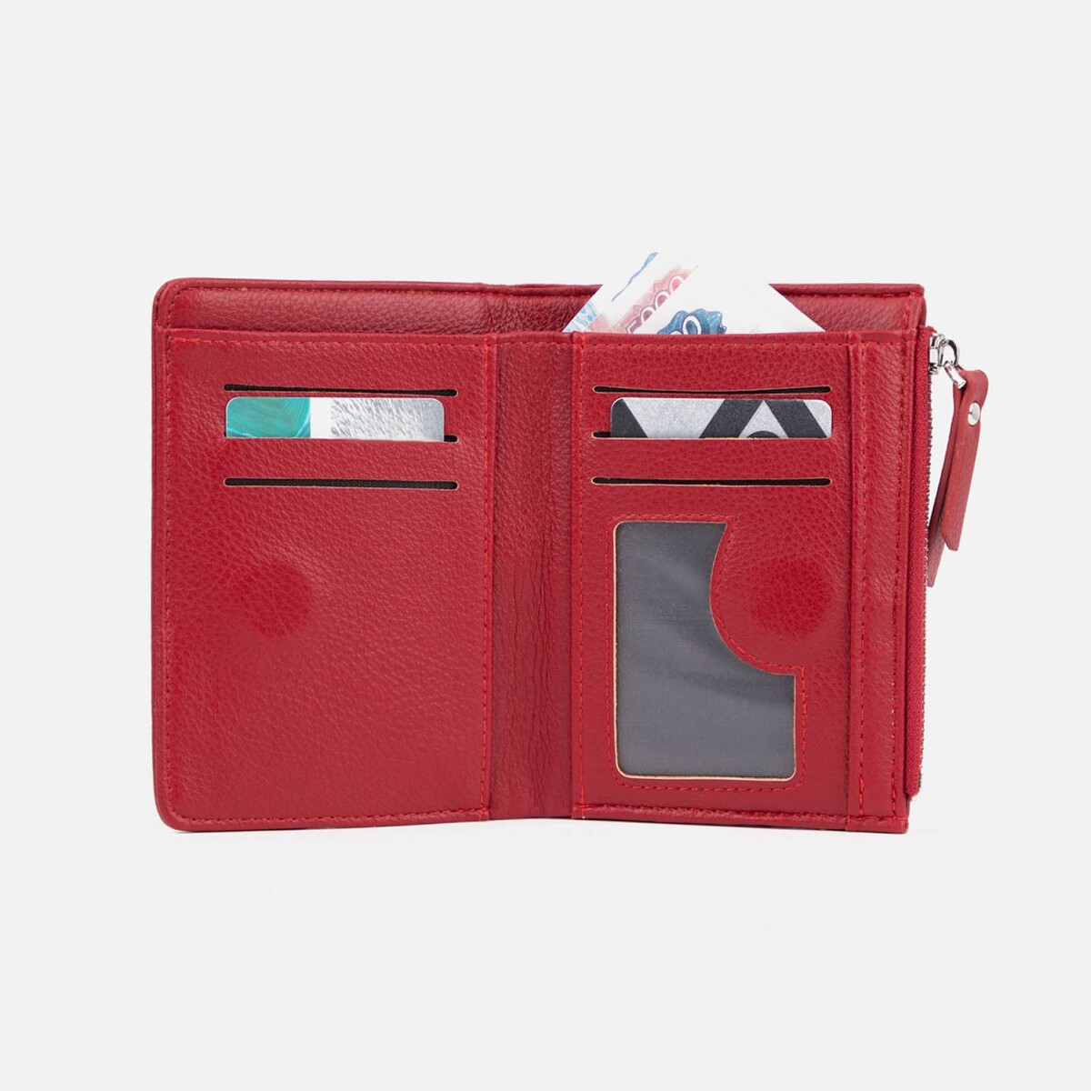 фото Кошелек на магните, цвет бордовый no brand