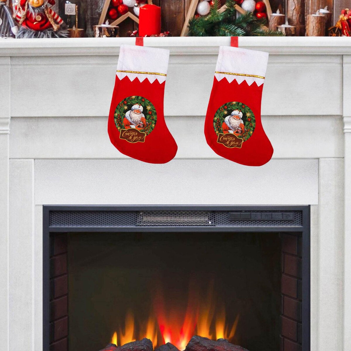 фото Мешок - носок для подарков зимнее волшебство