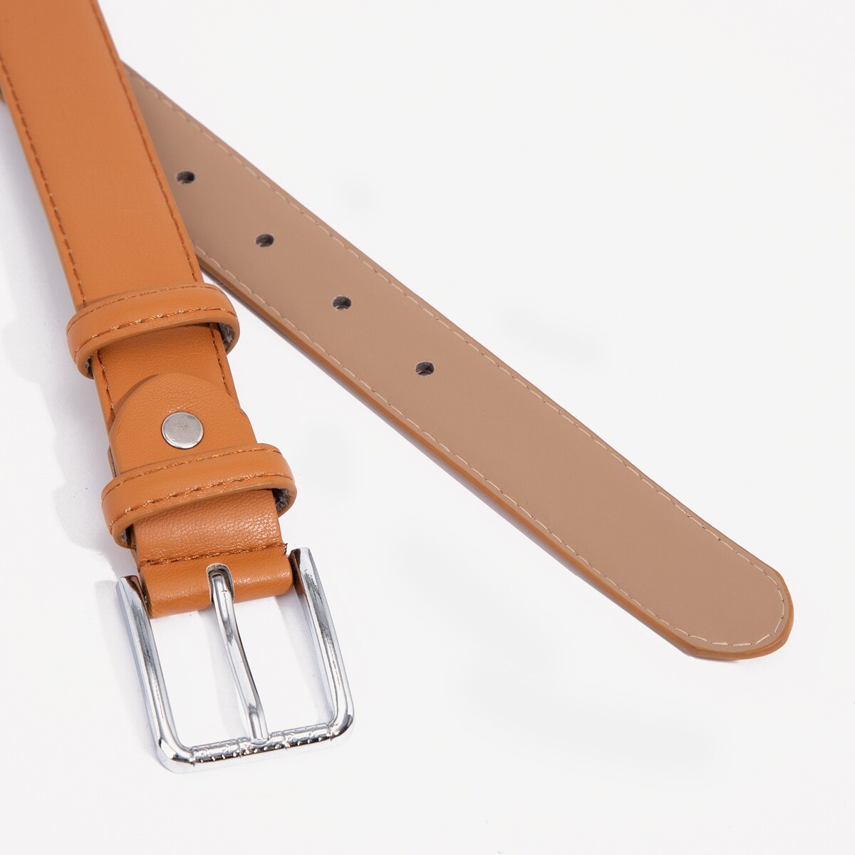 фото Ремень женский, ширина 3 см, винт, пряжка метал, цвет рыжий no brand