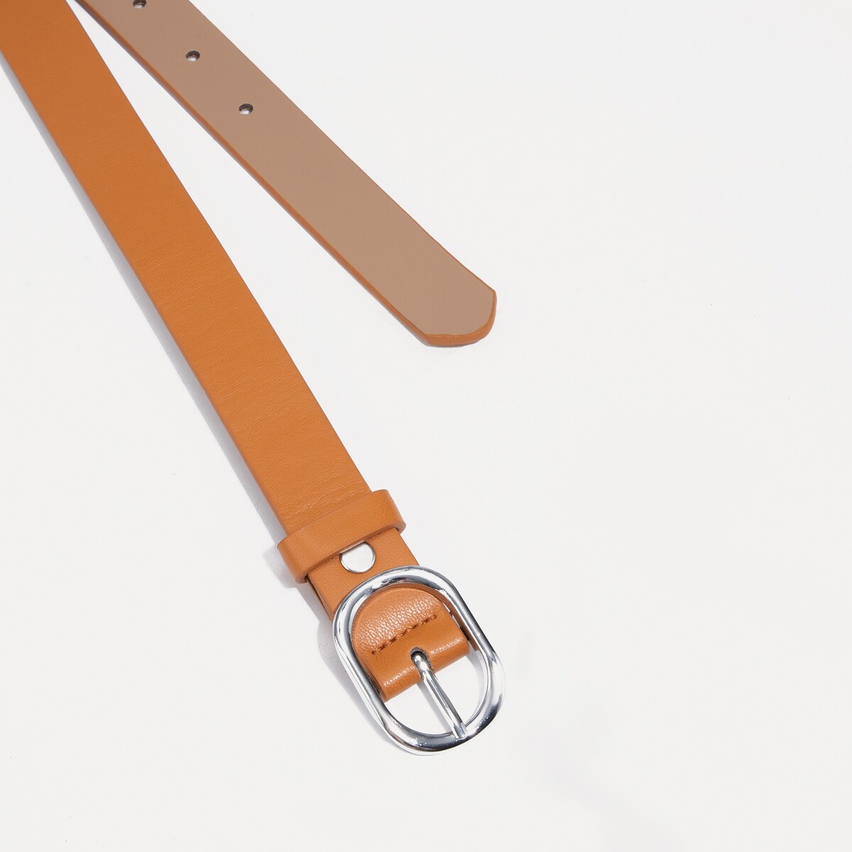 фото Ремень женский, ширина 2,5 см, винт, пряжка метал, цвет рыжий no brand