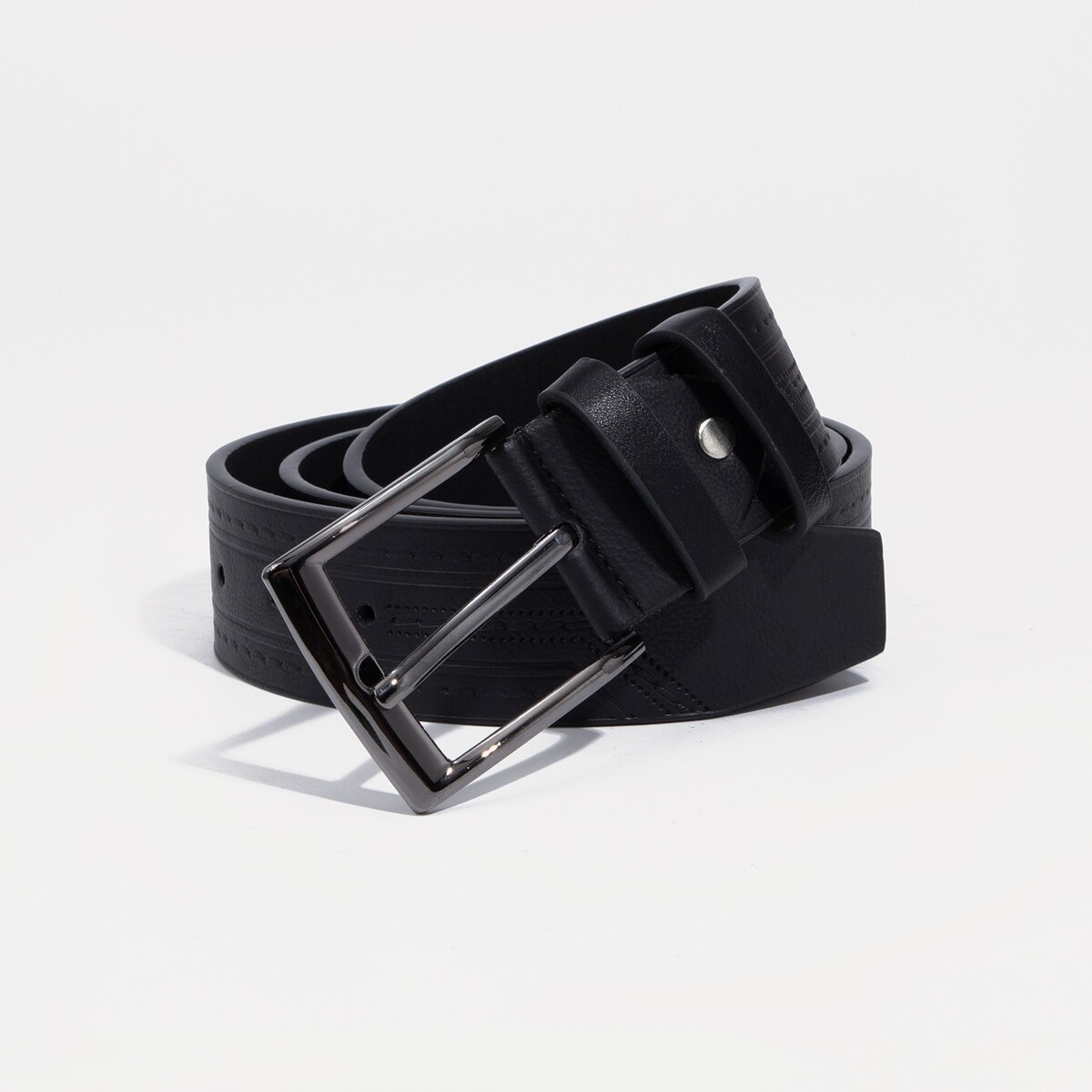 Ремень мужской, ширина 4,5 см, винт, пряжка металл, цвет чёрный, Черный 
Ремень мужской, ширина 4,5 см, винт, пряжка металл, цвет чёрный, Черный