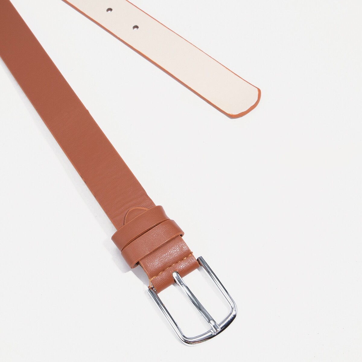 фото Ремень женский, ширина 3 см, винт, пряжка метал, цвет рыжий no brand