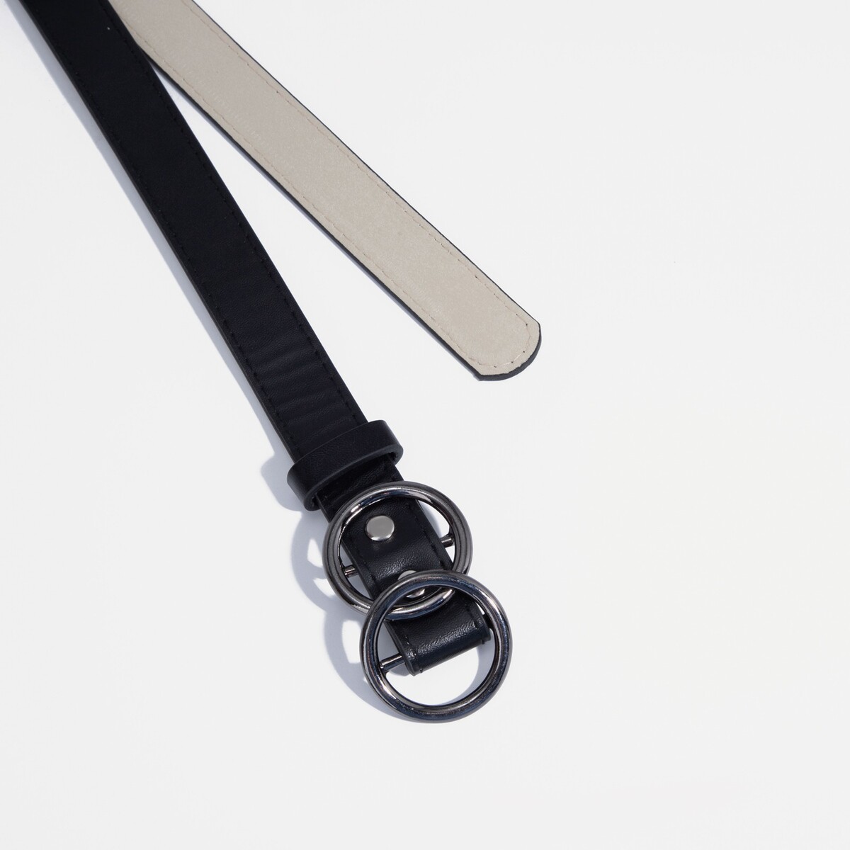 фото Ремень женский, ширина 2,3 см, пряжка металл, цвет черный no brand