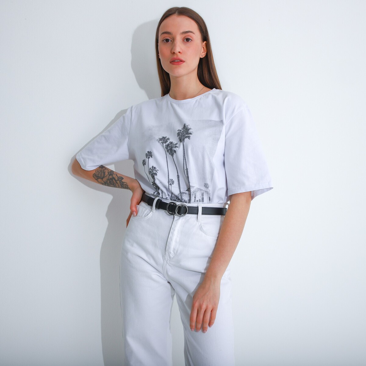 фото Ремень женский, ширина 2,3 см, пряжка металл, цвет черный no brand