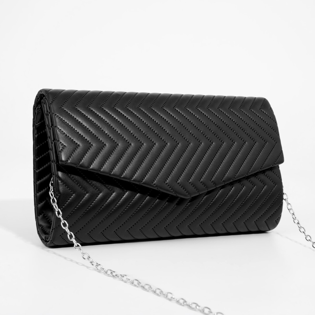 фото Сумка-клатч на клапане, цвет черный no brand