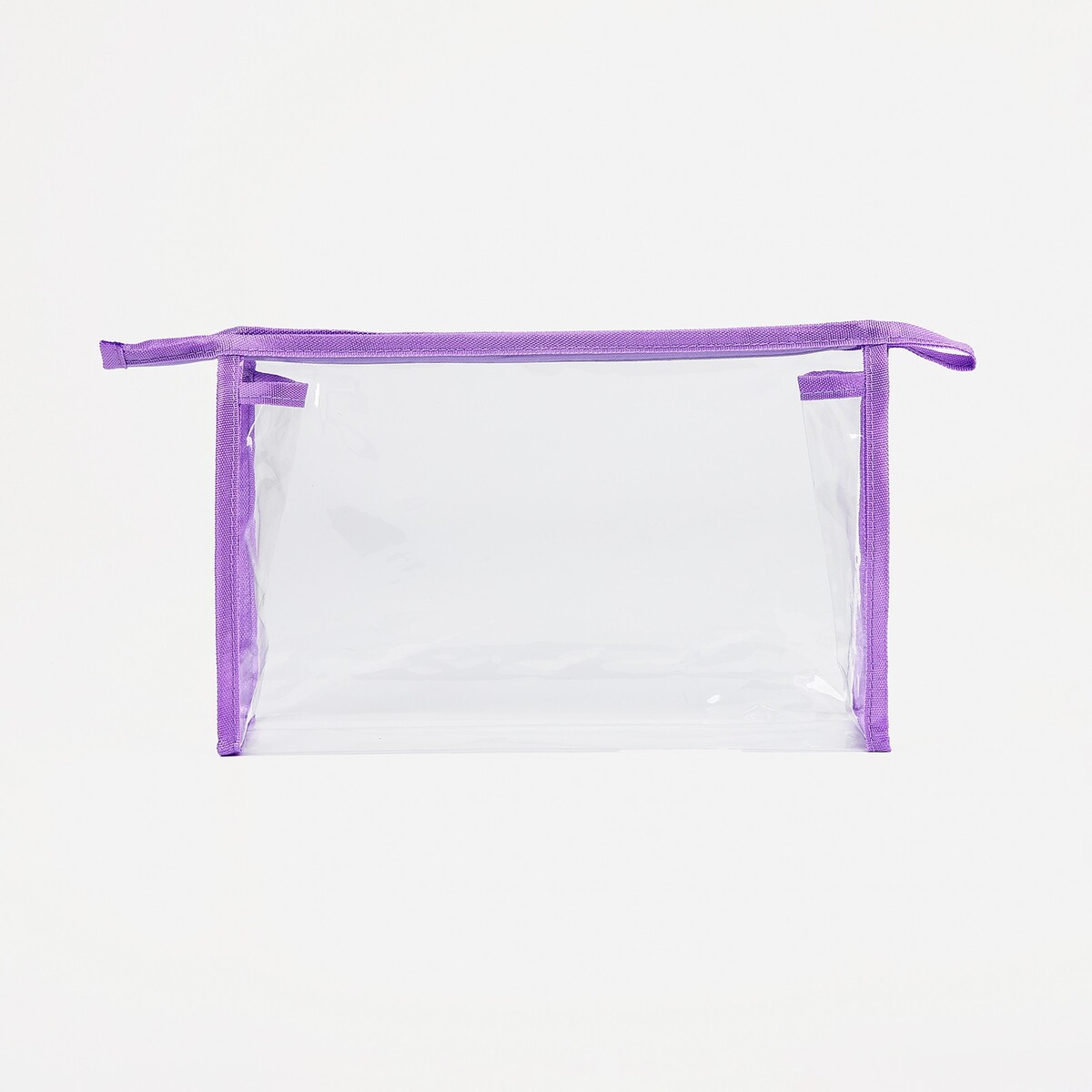 фото Косметичка на молнии, цвет прозрачный/сиреневый no brand
