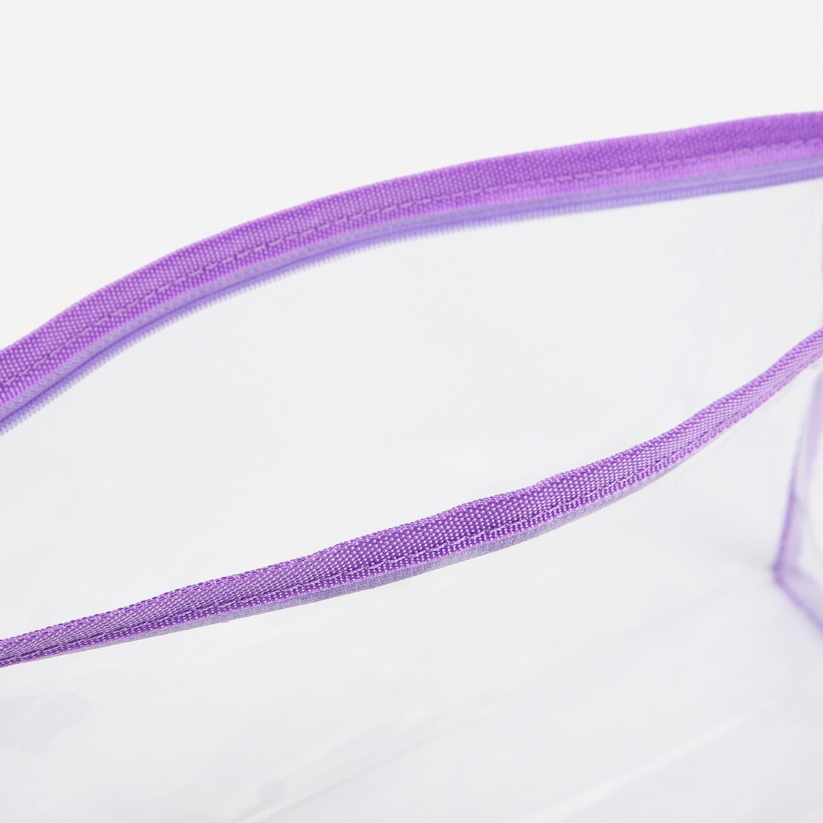 фото Косметичка на молнии, цвет прозрачный/сиреневый no brand