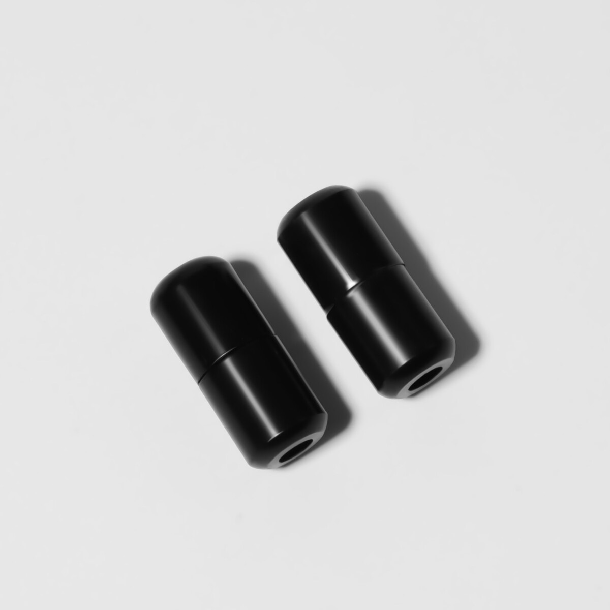 фото Фиксатор для шнурков, пара, d = 8 мм, 1,8 см, цвет черный onlitop