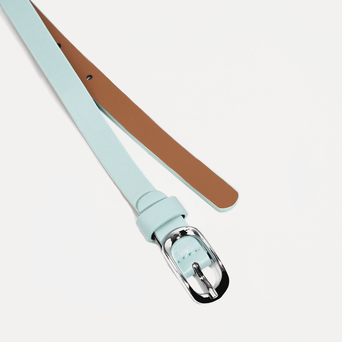 фото Ремень женский, ширина 1.2 см, винт, пряжка металл, цвет мятный no brand
