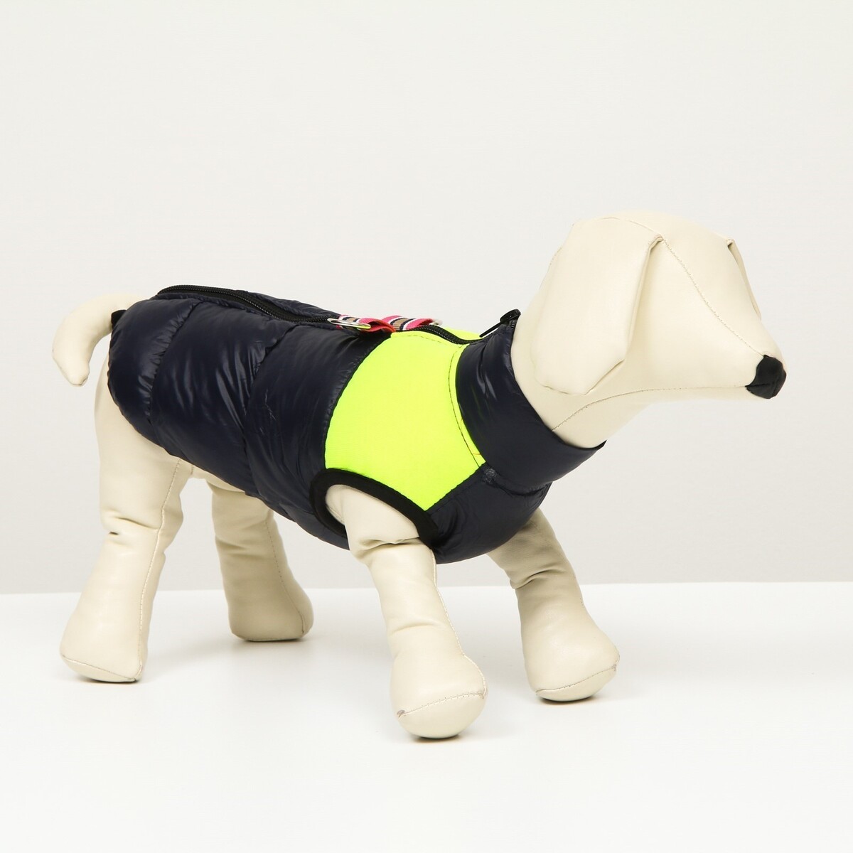 фото Куртка для собак на молнии, размер 8 (дс 23 см, ог 30, ош 22 см), синяя с желтым no brand
